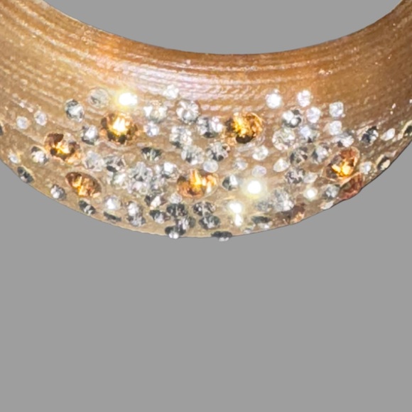 Gold and Silver Rhinestone Bangle - Picture 1 of 5